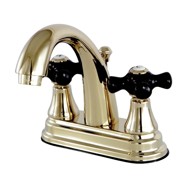 KS7612PKX 4" Centerset Bathroom Faucet, Polished Brass